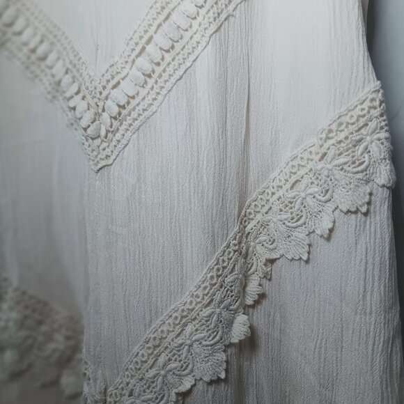 2 for $30 Mossimo cream Gauze bohemian halter lightweight dress / tunic XS - Picture 9 of 9